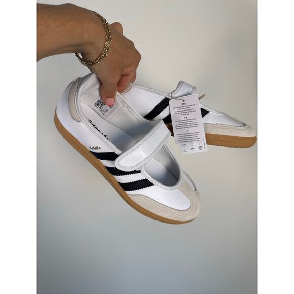 adidas Shoes - Adidas Samba Jane Sneakers - in White Suede  - Size 7 NEW IN BOX